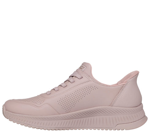 Pantofi sport, dama, SKECHERS SLIP-INS BOBS SQUAD 4 - KEY LOOK 117740-BLSH roz, piele ecologica